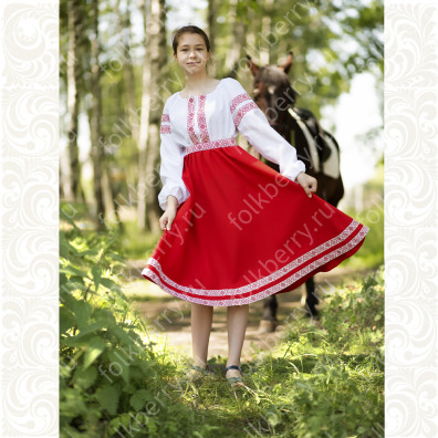 Платье Дмитра, габардин, красное- фото 1