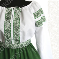 Платье Дмитра, габардин, зеленое
