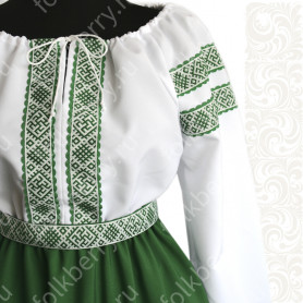 Платье Дмитра, габардин, зеленое- фото 1