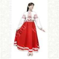 Платье Дмитра, красное, длинное