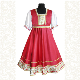 Платье Галина, атлас-стрейч, красное- фото 1