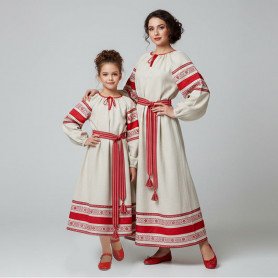 Вологда, лен с красным