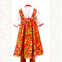 Сарафан с блузой Хохломские розы, габардин, хлопок - фото 2
