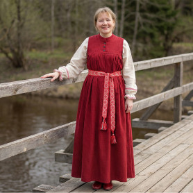 Русь сарафанная. Калуга, хлопок, красно-черный- фото 1